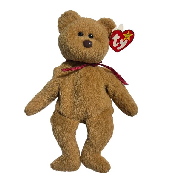 Vintage 1996 Ty Beanie Baby Curly Bear Original Tags Mint Condition - Picture 1 of 3